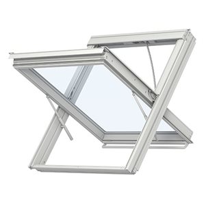 White polyurethane smoke vent window